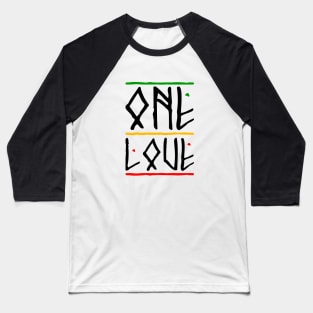 One Love Rasta Colors Reggae Baseball T-Shirt